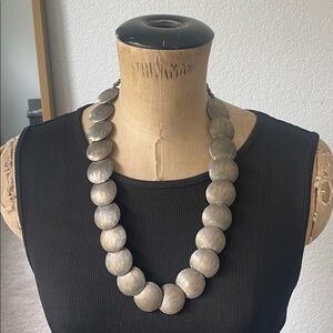 Elegant Vintage Silver Beaded Necklace